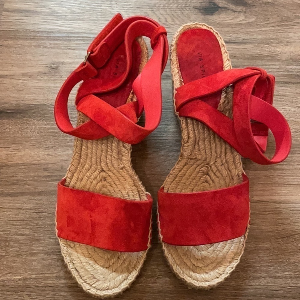 Via Spiga espadrille wedge sandals size - 8M